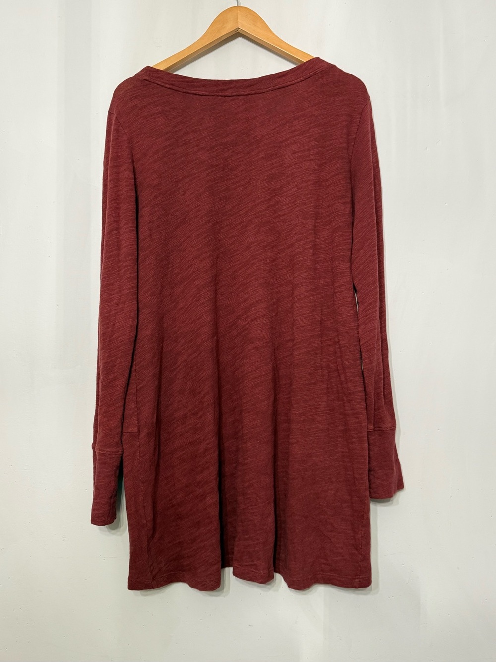 Peruvian Connection Tunic Top Pockets & Gold Buttons Oversize Lagenlook Artsy L - Picture 2 of 8